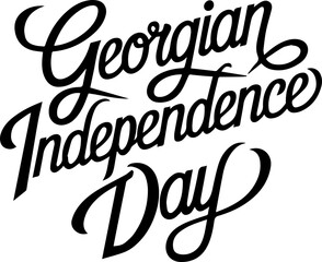 Georgian Independence Day Calligraphy Design