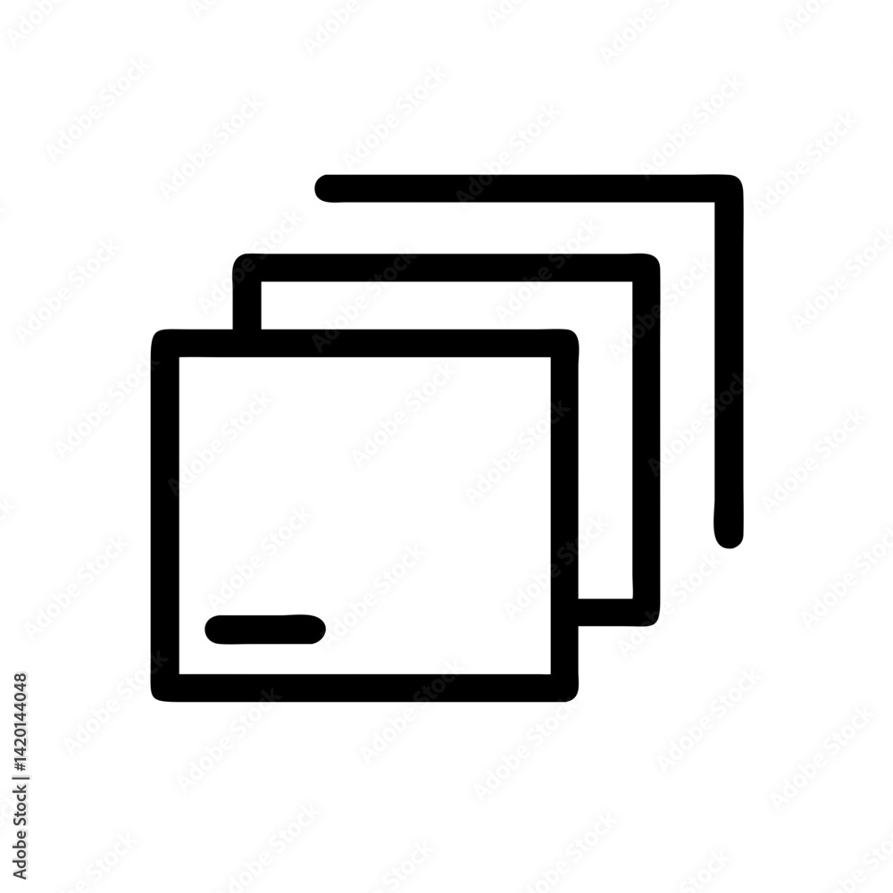 Poster stacked layers icon vector, flat icon for apps and websites