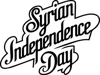 Syrian Independence Day Typography Design