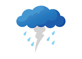 Hailstorm Sky Scene with Ice and Clouds Vector Illustration Stormy Weather Background Design