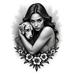 Black & Grey Tattoo Design 