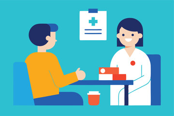 Obraz premium doctor and nurse with stethoscope