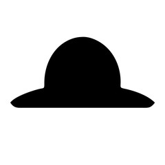 Black silhouette of a sun hat beach hat summer hat fashion accessory headwear stylish hat design