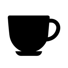 Black coffee cup vector graphic icon illustration design element caffeine drink beverage espresso mug tea
