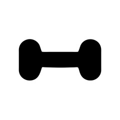 Dumbbell weight training equipment for fitness exercise strength workout gym black icon vector