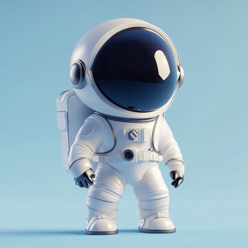 Minimalist Astronaut Character Design for SciFi Art
