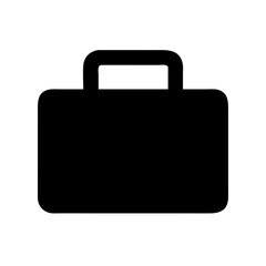 Black briefcase business bag icon vector illustration office work portfolio document case symbol graphic