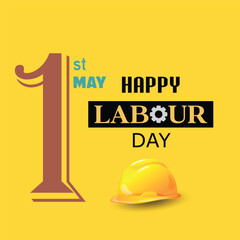Happy Labour day or international workers day vector illustration. labor day and may day celebration design