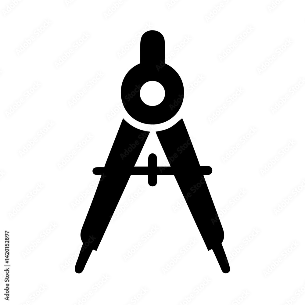 Poster geometry compass drawing tool design drafting architecture engineering mathematics circle divider sy