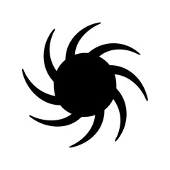 Black abstract spiral vortex vector illustration design graphic swirl shape art element symbol icon concept sign, 90