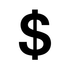 Obraz premium Dollar sign currency symbol vector illustration for finance investment and business concept icon