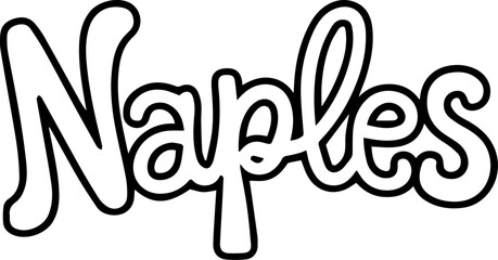 Fototapeta premium Naples City Stylized Name Logo