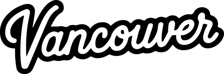 Obraz premium Vancouver City Bold Script Logo