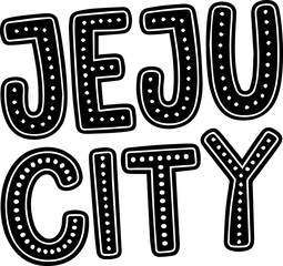 Jeju City Decorative Font Design
