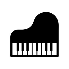 Piano keyboard musical instrument grand piano music keys classical piano concert piano icon vector art