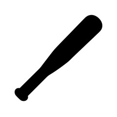 Black baseball bat vector image for sports equipment baseball game baseball bat silhouette design