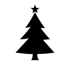 Christmas tree vector silhouette illustration holiday season festive celebration graphic design element