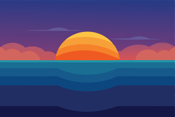 Obraz premium sunset over the sea