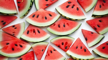 Juicy Watermelon Slices Summer Fruit Background