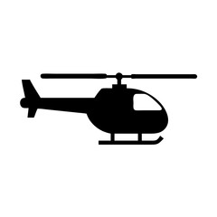 Helicopter vector illustration black and white aviation transport vehicle flying machine air travel