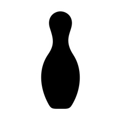 Bowling pin vector strike spare game sport tenpin bowling alley icon silhouette equipment black object