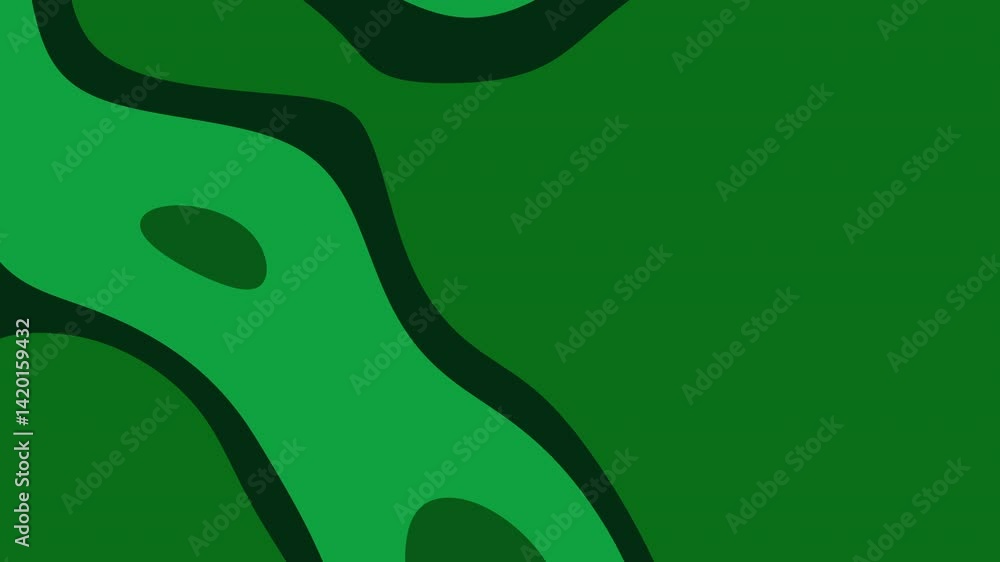 Poster abstract green wavy pattern background animation