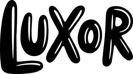 Luxor Egypt Handwritten Bold Letters