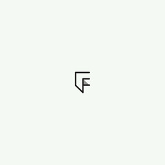 Linear Letter F or EF Logo Design on White Background 