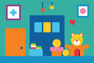 baby room with toys