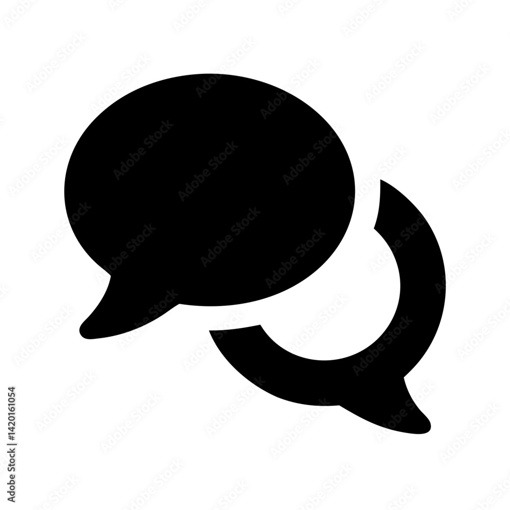 Poster chat bubble vector message communication icon speech balloon talk conversation discussion vector gra