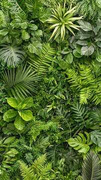 Lush Green Plant Wall