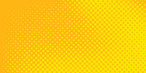 Yellow halftone pattern. Retro comic gradient background. Bright orange pixelated dotted texture overlay concept. dots vector ilustration