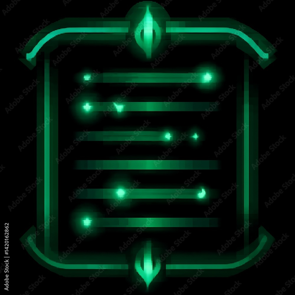 Aufkleber glowing interface design with lines and ornaments depicting advanced technology and futuristic style