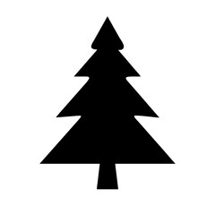 Christmas tree silhouette vector graphic holiday season evergreen pine tree festive xmas design element