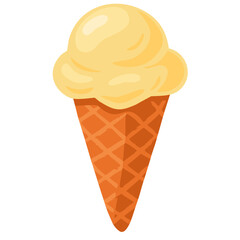 Eiswaffel mit Vanilleeis