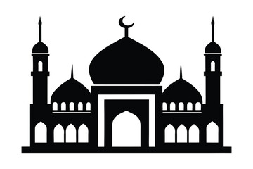 Mosque icon vector illustration on white background