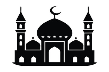 Mosque icon vector illustration on white background