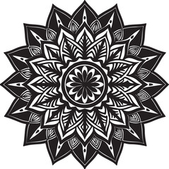 Obraz premium black and white mandala