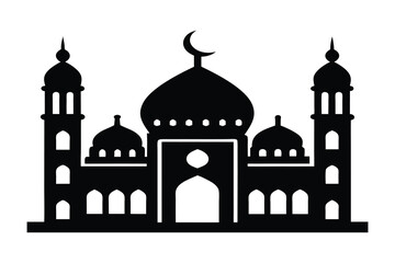 Mosque icon vector illustration on white background