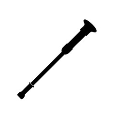 Download high quality black silhouette of a bagpipe chanter musical instrument vector drawing