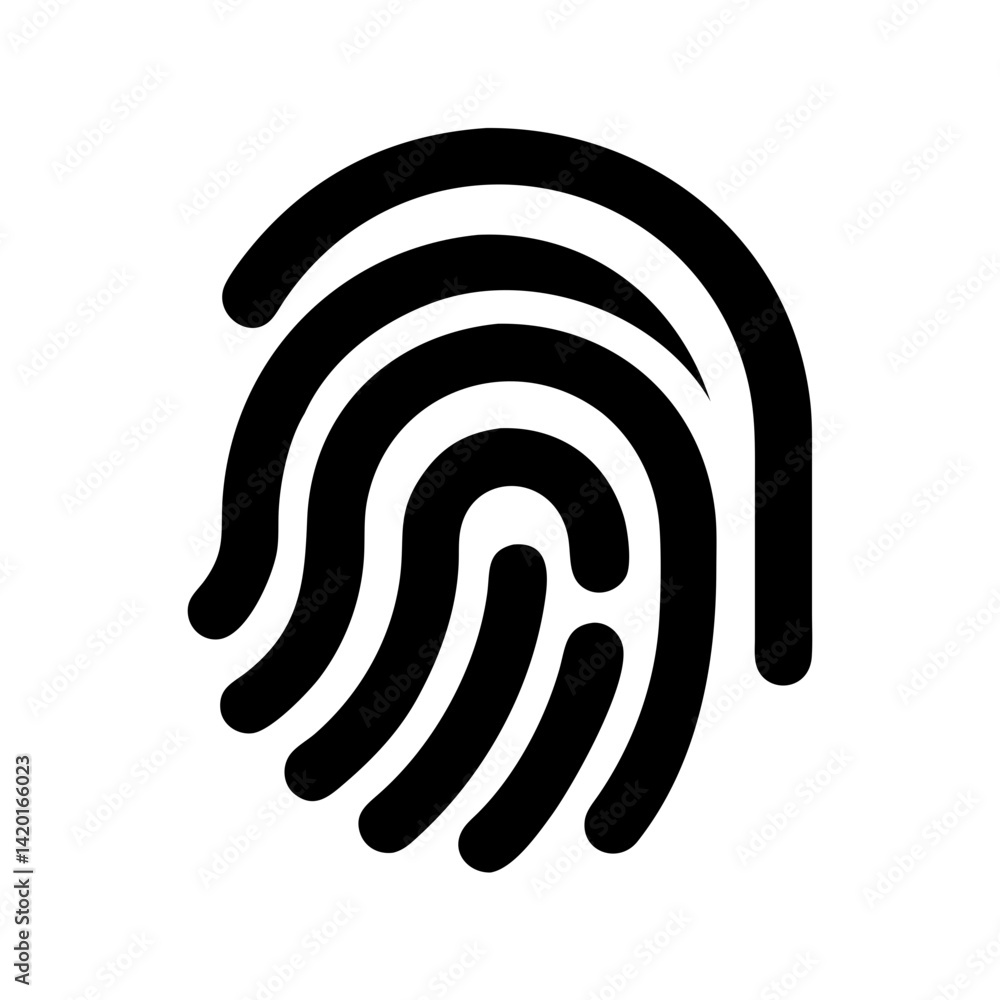 Poster fingerprint identification biometric authentication security scan identity access control system