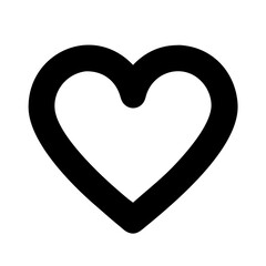 Vector heart outline icon graphic symbol for love valentine's day and romance design concept