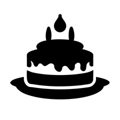 Delicious birthday cake dessert celebration sweet bakery party anniversary food confectionery treat icon