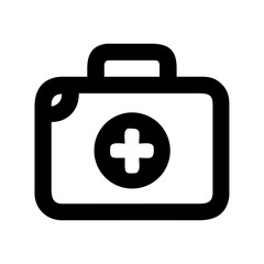 First aid kit icon vector illustration symbol for medical emergency healthcare and treatment