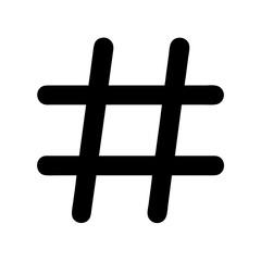 Download black hashtag symbol vector icon illustration for social media marketing and design needs