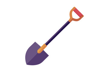 3d shovel vector illustration isolated on white background