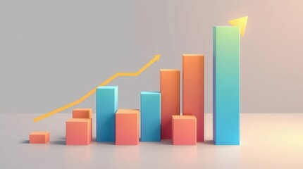 business graph with arrow