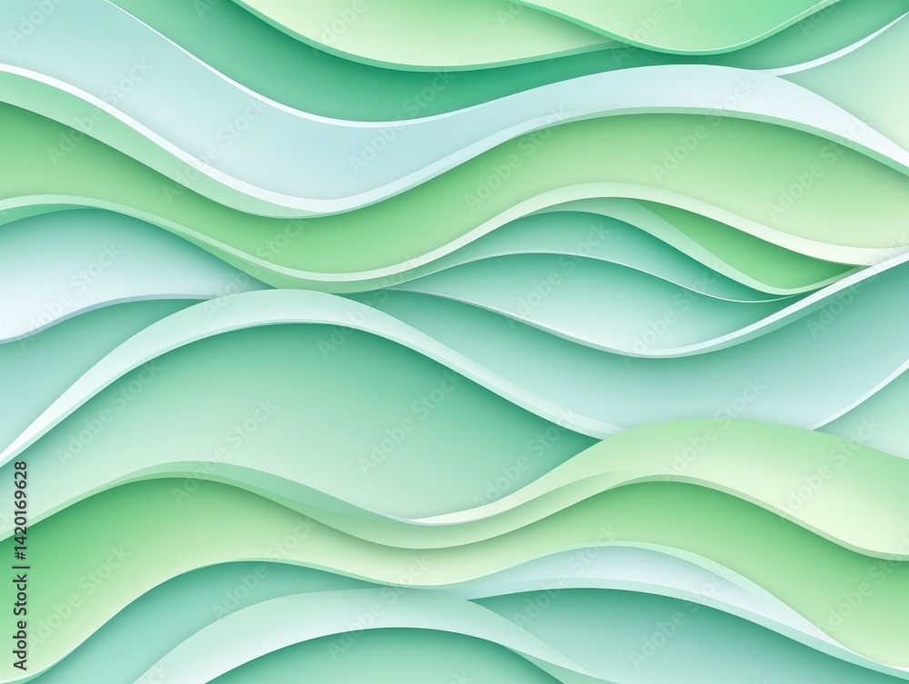 Poster abstract wavy layered pattern