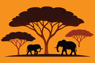 elephants in the wild