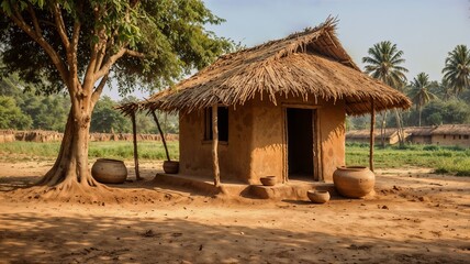 Fototapeta premium traditional house in the village